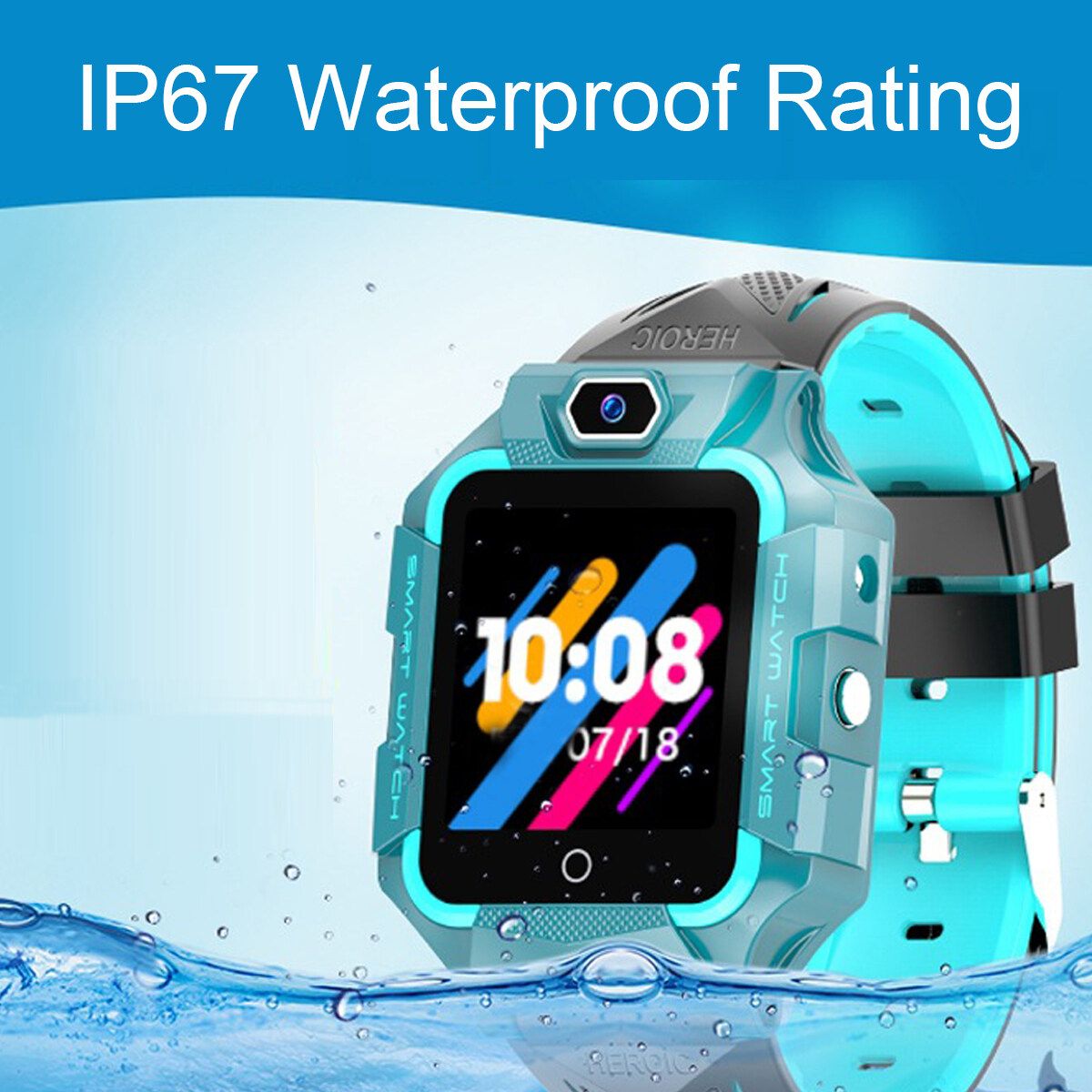 Smart Watch Phone IBS Position Tracker SOS Call Gifts For Child Kids Anti-lost Blue