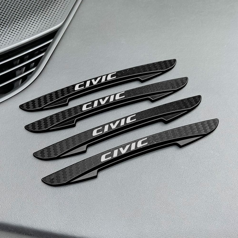 4Pcs Car Door Edge Scratch Protector Strips For Honda Fit Insight Civic Accord CRV Freed Elysion CRZ NSX Exterior Accessories