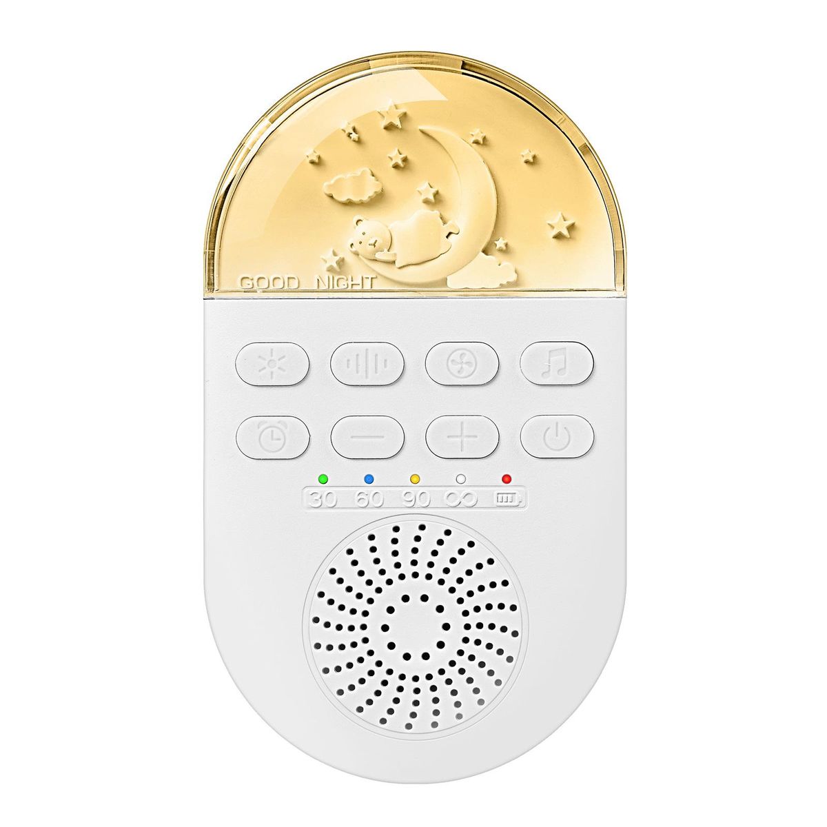 White Noise Sound Machine Baby Sleep Soother with Soft Warm Light/ White Light 24 Soothing Sounds Timers Natural Sound Machine with Lanyard for Babyroom Bedroom On-the-Go Travel
