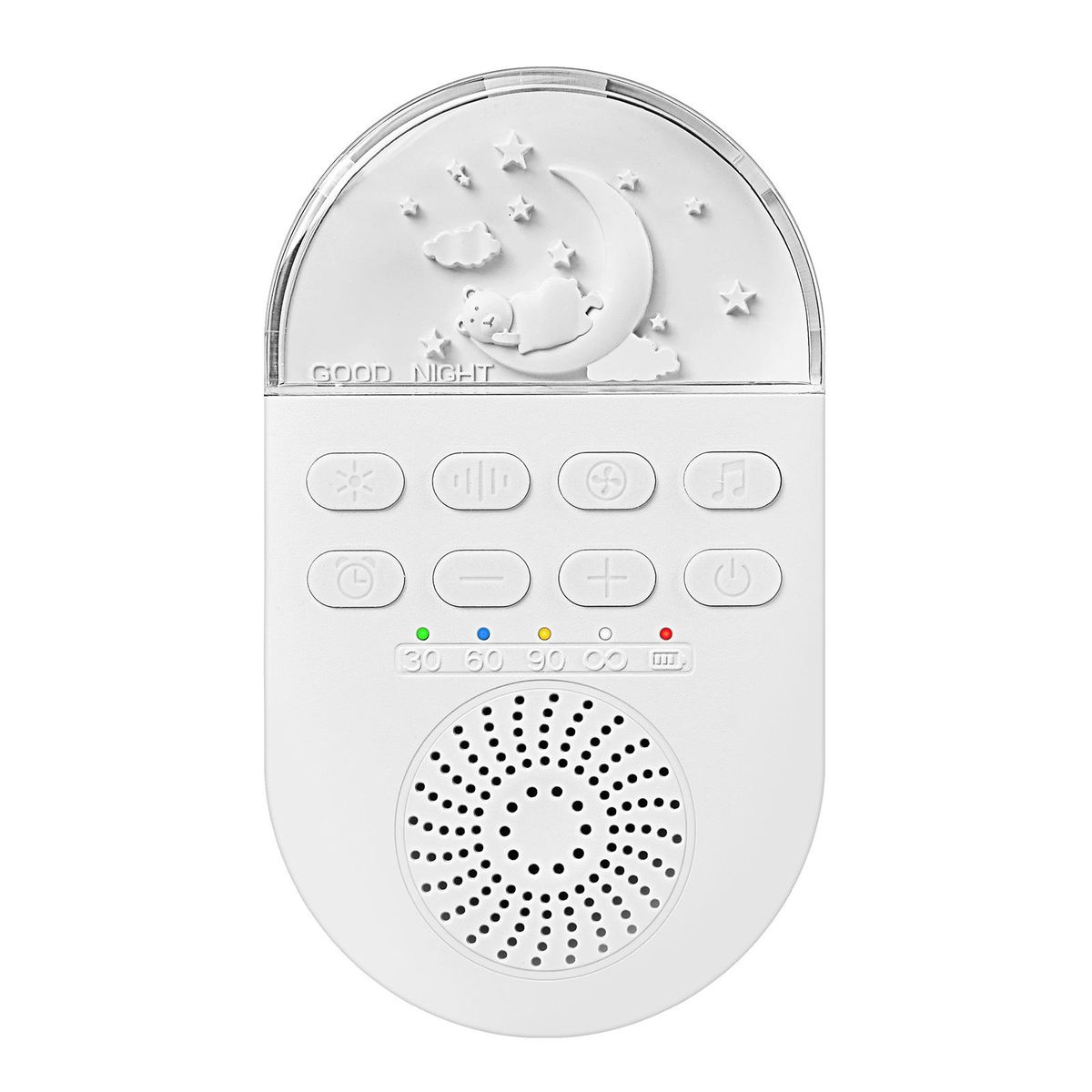 White Noise Sound Machine Baby Sleep Soother with Soft Warm Light/ White Light 24 Soothing Sounds Timers Natural Sound Machine with Lanyard for Babyroom Bedroom On-the-Go Travel