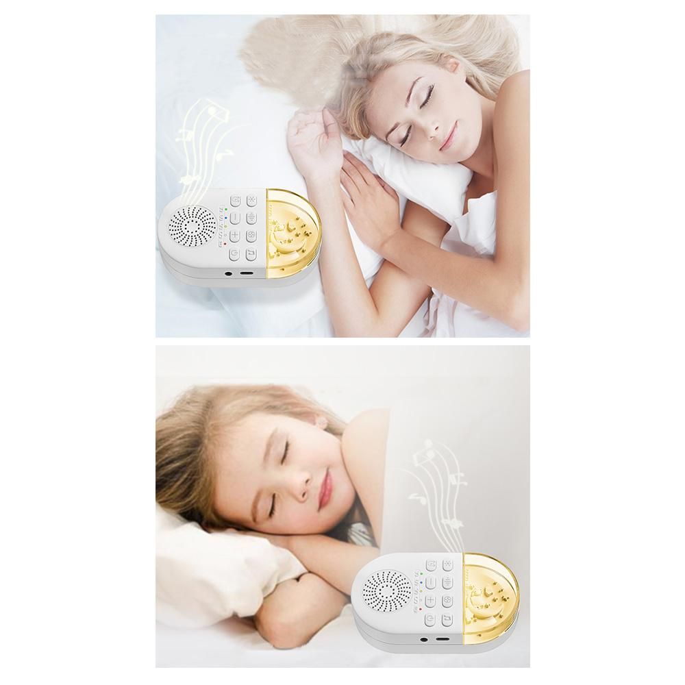 White Noise Sound Machine Baby Sleep Soother with Soft Warm Light/ White Light 24 Soothing Sounds Timers Natural Sound Machine with Lanyard for Babyroom Bedroom On-the-Go Travel