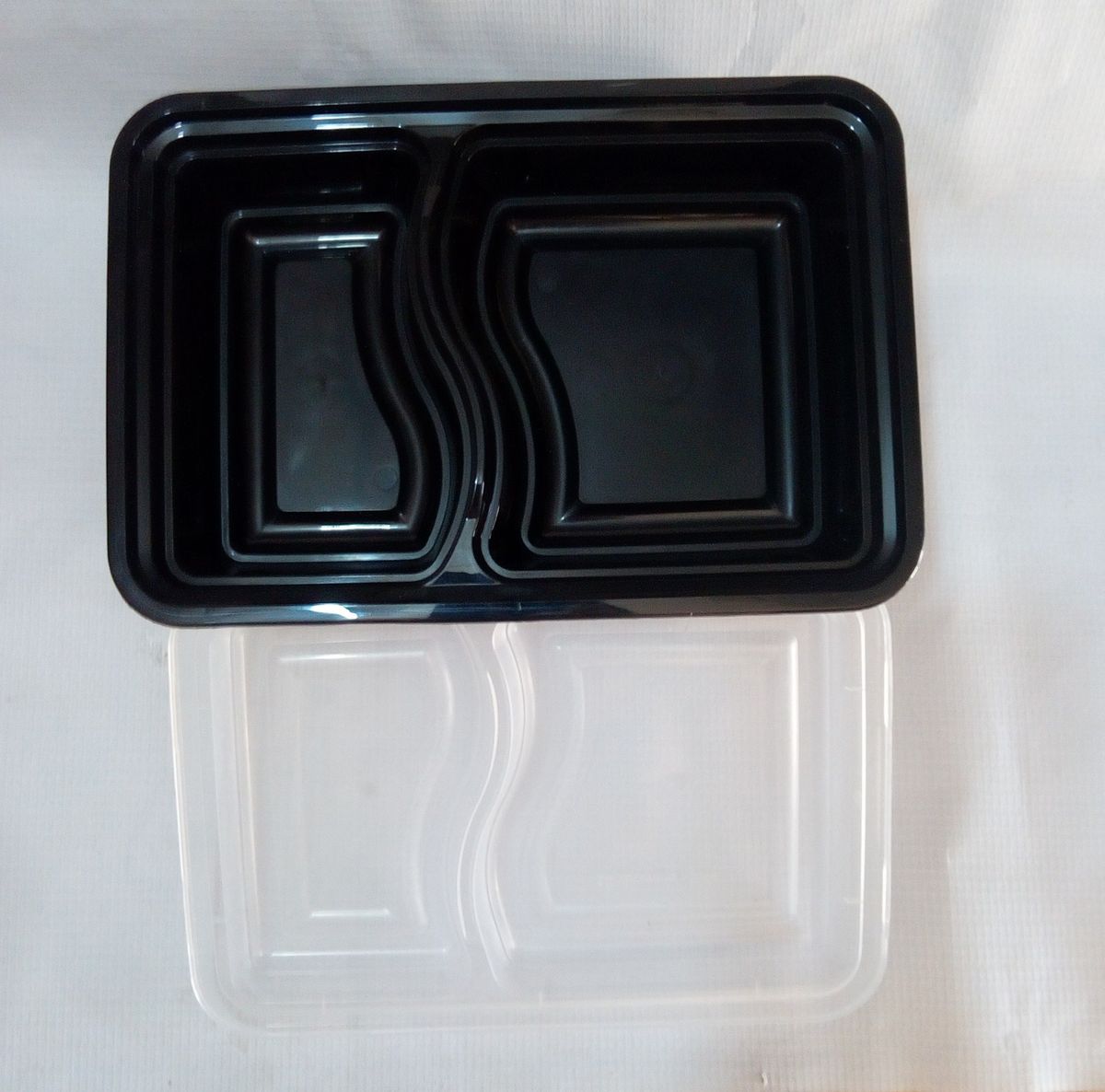 Disposable Takeaway Plates With Cover And Spoon- 50 Pieces
