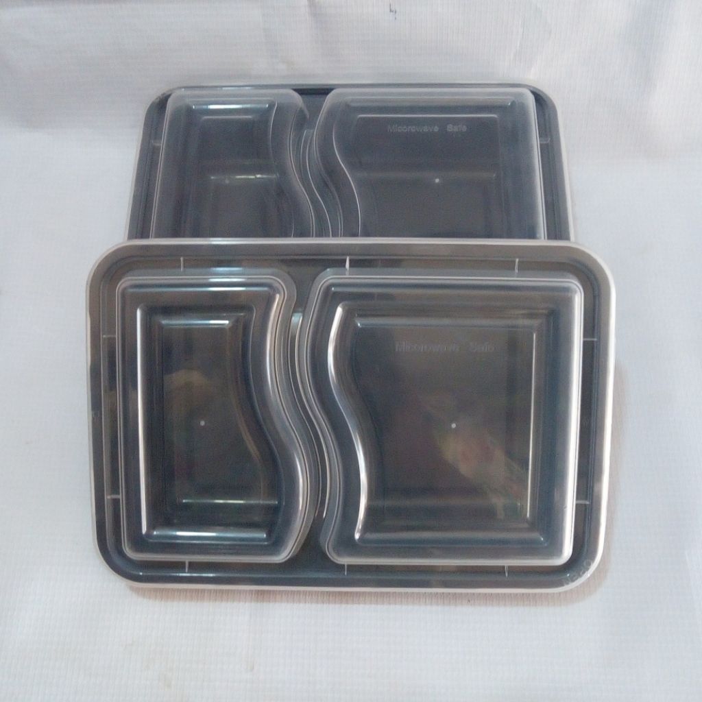 Disposable Takeaway Plates With Cover And Spoon- 50 Pieces