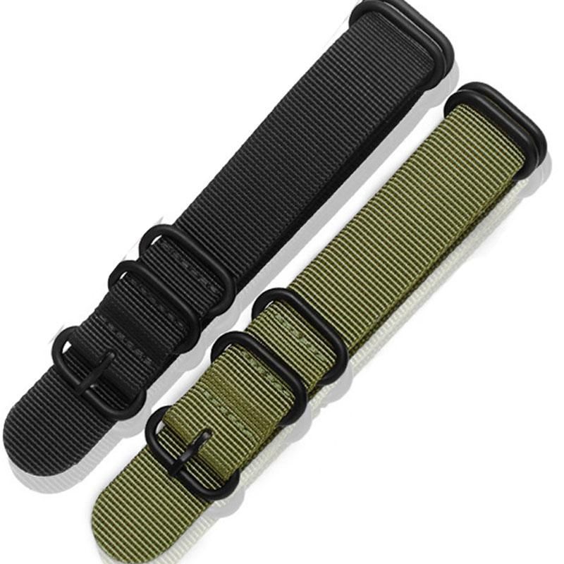 Brand heavy duty nylon strap 20mm 22mm 24mm Zulu watch band ring buckle for Seiko No. 5 citizen Casio seagull canvas belt