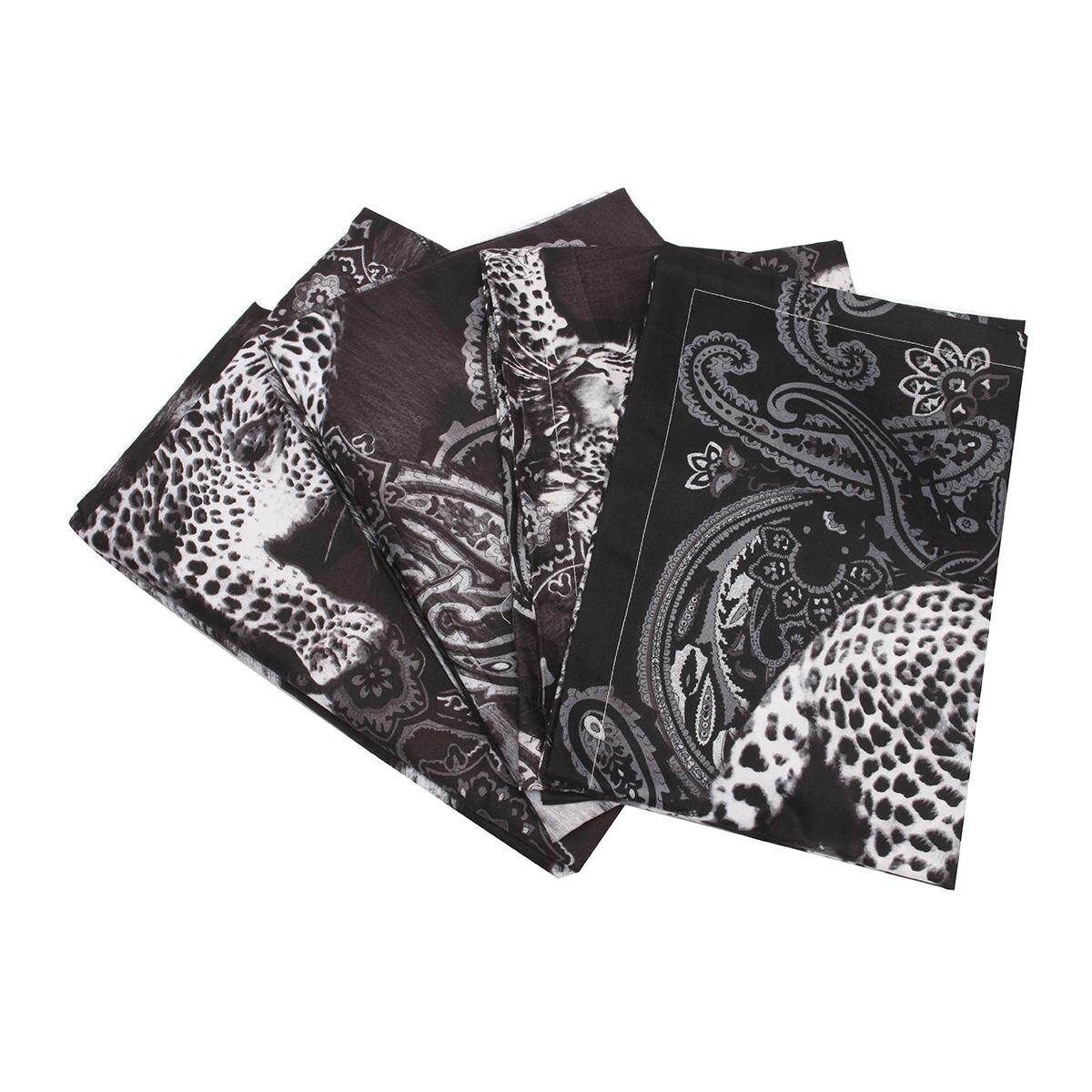 3D Black Leopard Animal Twin Bedding Pillowcase Quilt Duvet Bed Sheet Cover Set