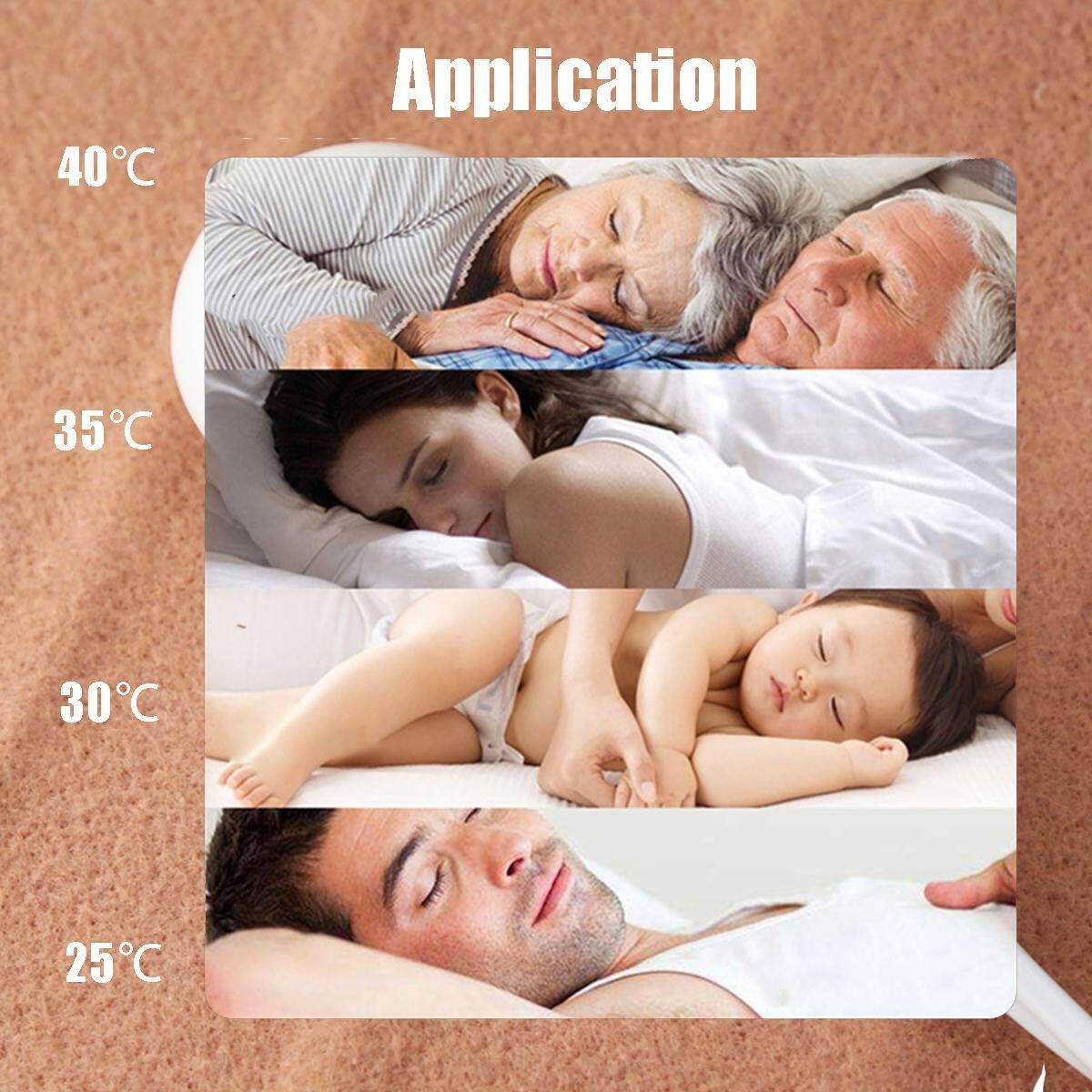 Household Electric Blanket Double Control Thermostat Safety No Small Waterproof Radiation Student Single Electric Tweezers Single Single Control 180 X 80cm