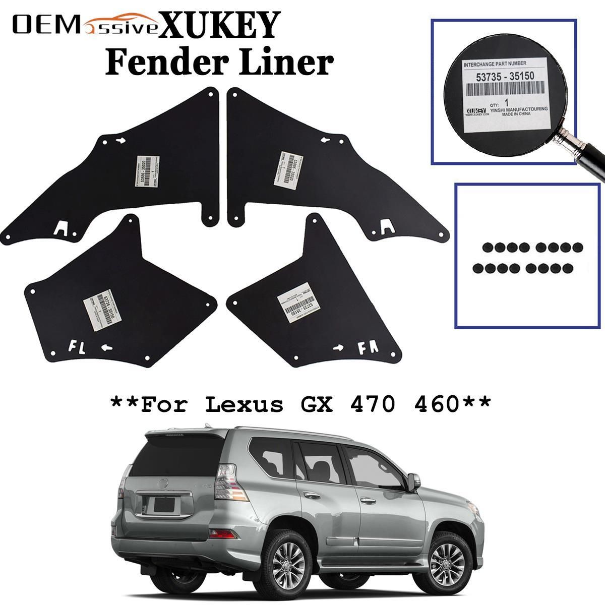 For Lexus GX470 GX460 03 20 Flaps Sp Guards Mudflaps Fender Liners Shield Apron Seal 53735 35150 53736 35150 53886 35020