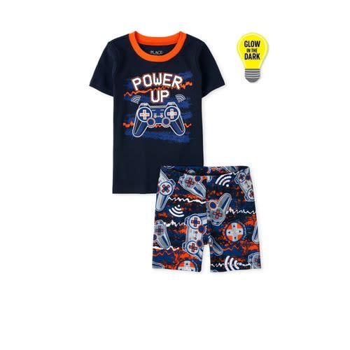 Boys Power Up Short Sleeve Cotton Pyjamas