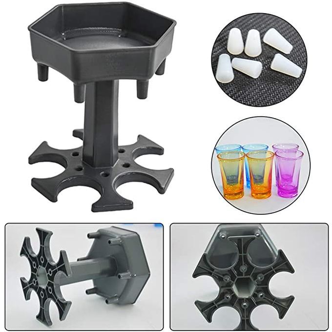 6 Shot Glass Dispenser Holder For Fuilling Drink