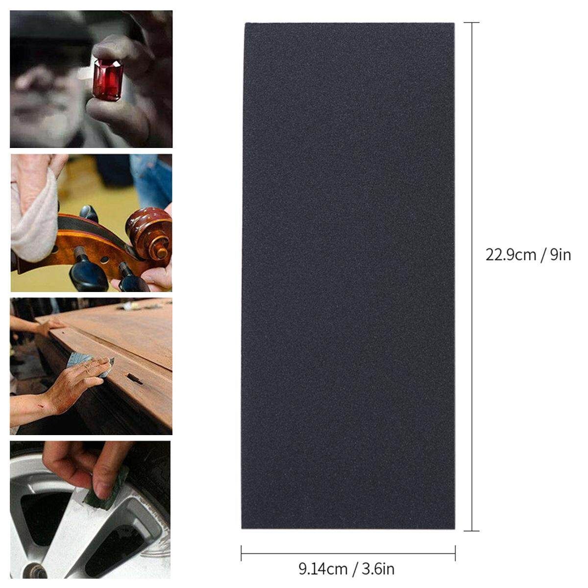 42Pcs 120-5000 Grit Sandpaper Wet Dry Assorted Wood Smooth Machine Sanding Handmake Metal Wood Plastic Porcelain Walls Glass