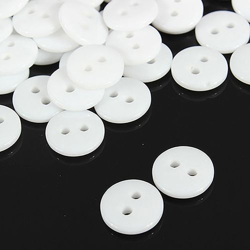 100pcs White Size 12.5mm Clothes Button Round DIY Crafts & Children's Manual Button For Clothes