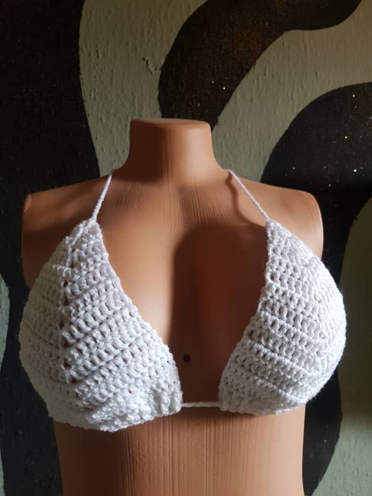 Crochet Bikini Bra Top Sexy Bra Handmade