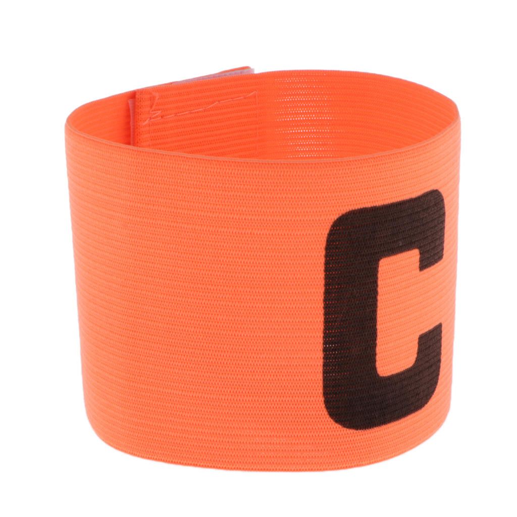 Captain Armband Football Soccer Sports Adjustable Arm Bands Orange