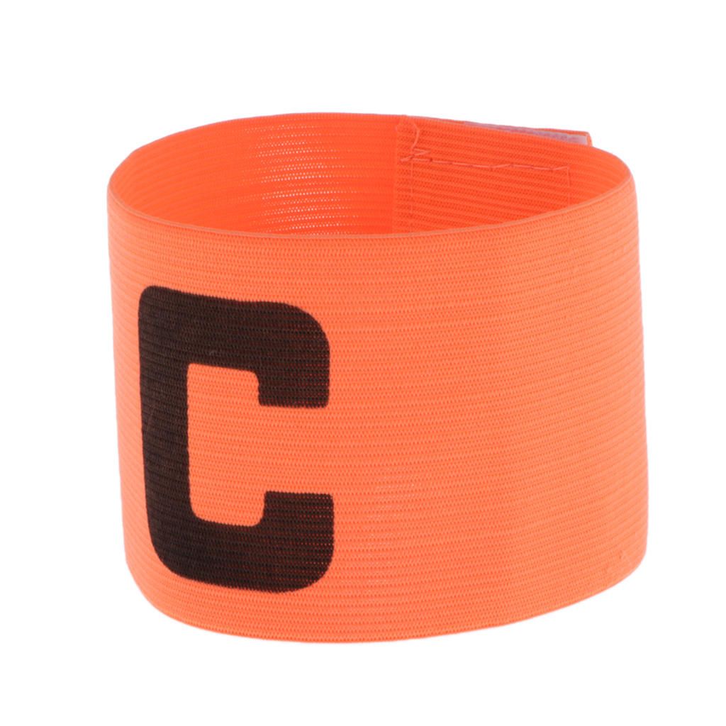Captain Armband Football Soccer Sports Adjustable Arm Bands Orange