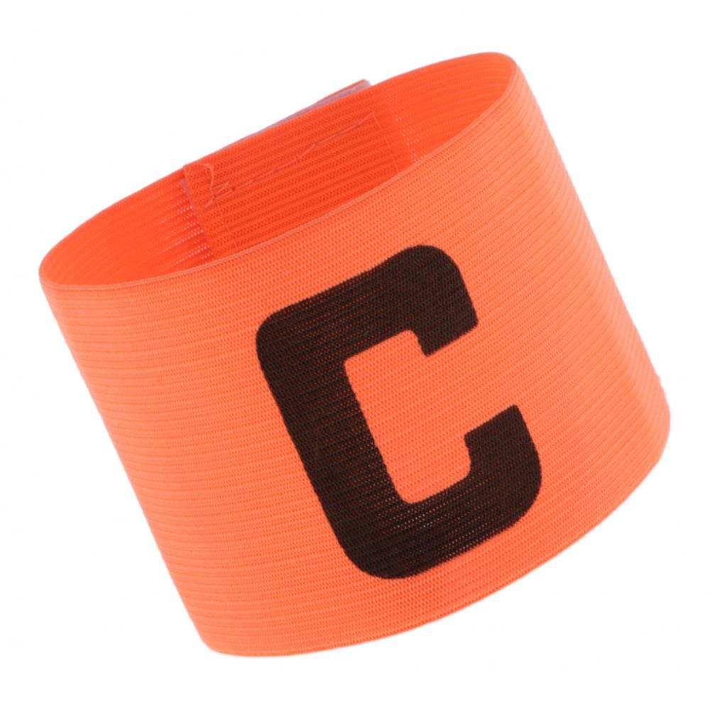 Captain Armband Football Soccer Sports Adjustable Arm Bands Orange