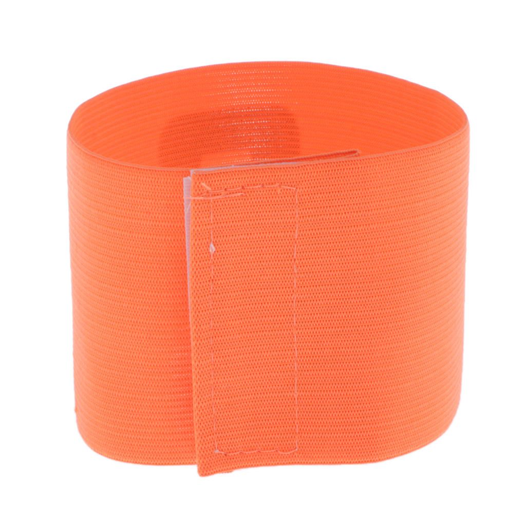 Captain Armband Football Soccer Sports Adjustable Arm Bands Orange