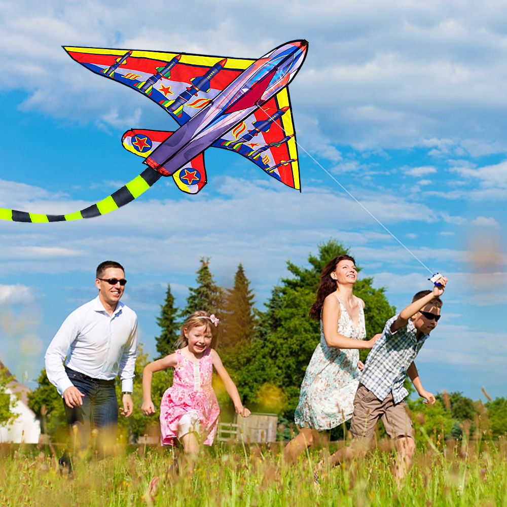 Plane Kite For Kids Adults Single Line Kite With Tail For