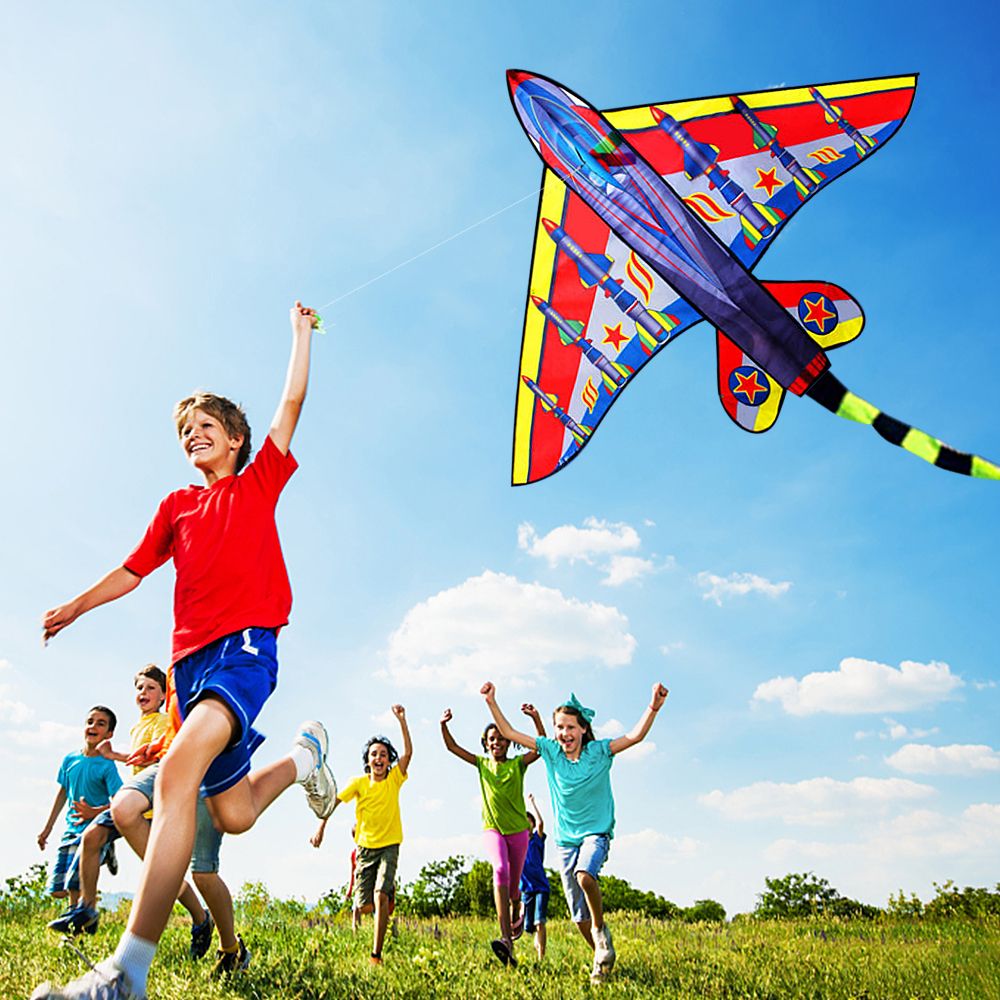 Plane Kite For Kids Adults Single Line Kite With Tail For