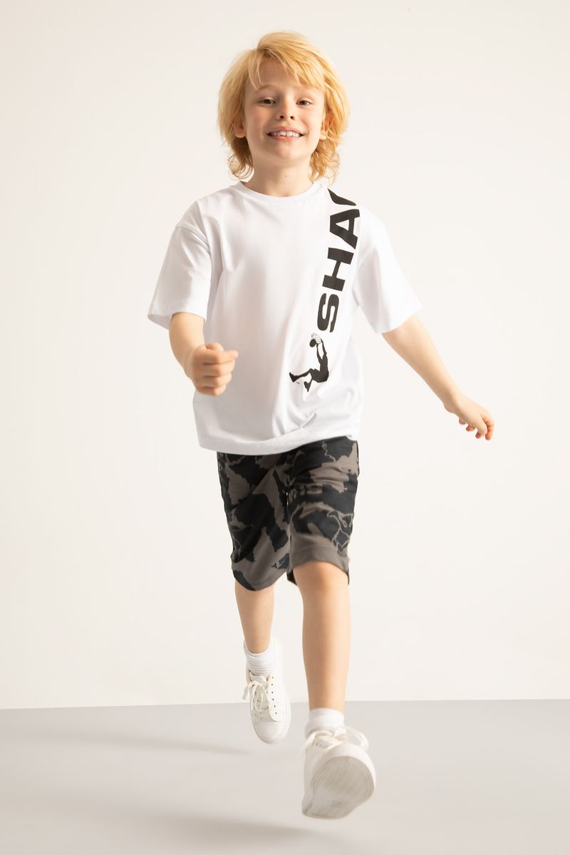 Boy - Regular Fit Knitted Bottom Short - Grey