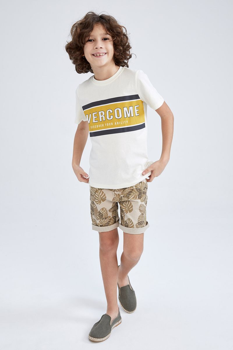 Boy - Regular Fit Woven Short - Beige