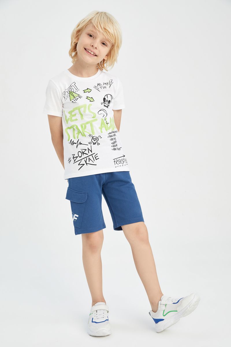 Boy - Knitted Bottom Short - Indigo
