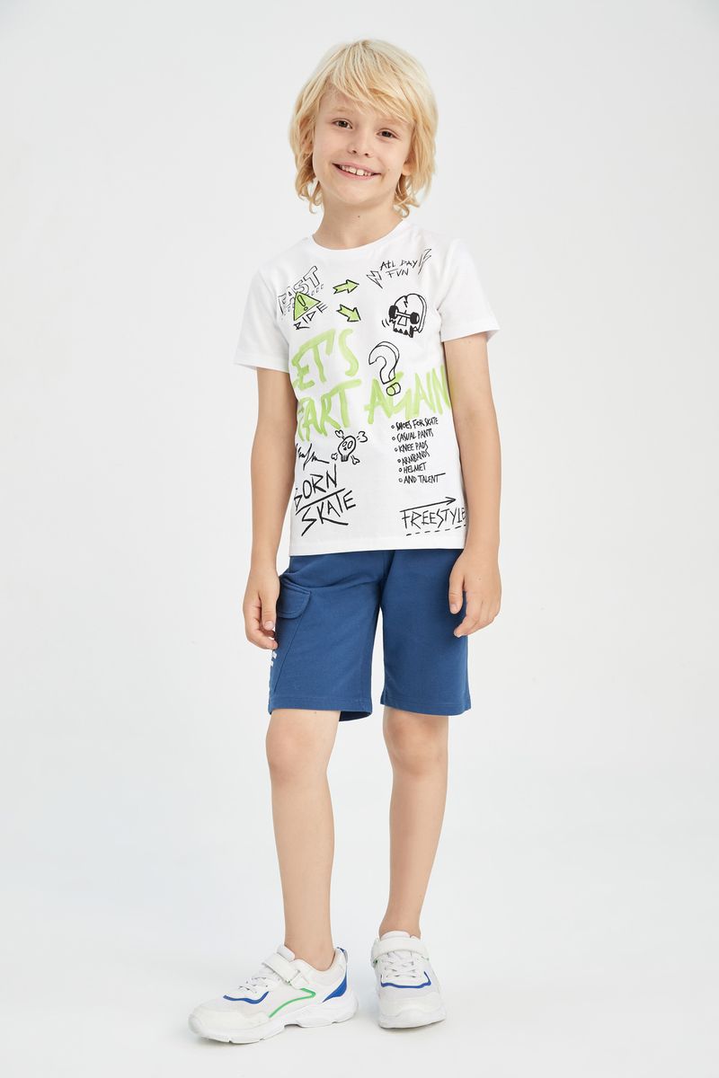 Boy - Knitted Bottom Short - Indigo