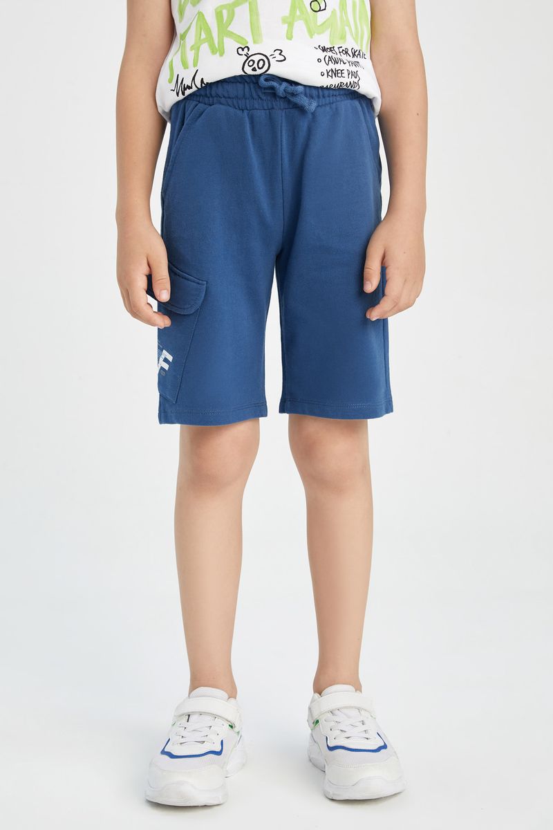 Boy - Knitted Bottom Short - Indigo