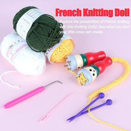 French Knitter Tool 2 Pack, Wooden Knitting Dolly