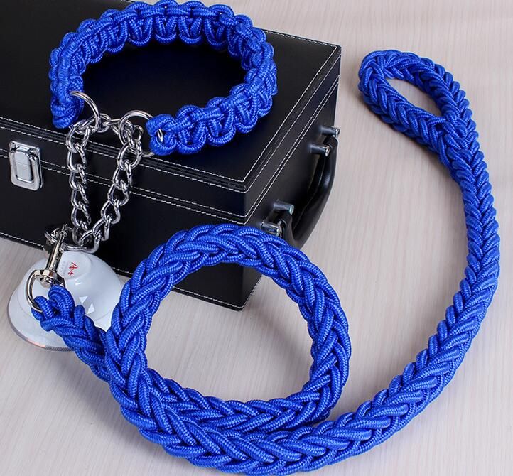 Double Strand Rope Large Dog Leashes Metal P Chain Buckle