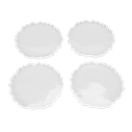4 Pcs Silicone Agate Coaster Resin Casting