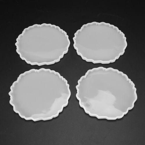 4 Pcs Silicone Agate Coaster Resin Casting