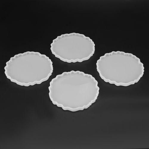 4 Pcs Silicone Agate Coaster Resin Casting