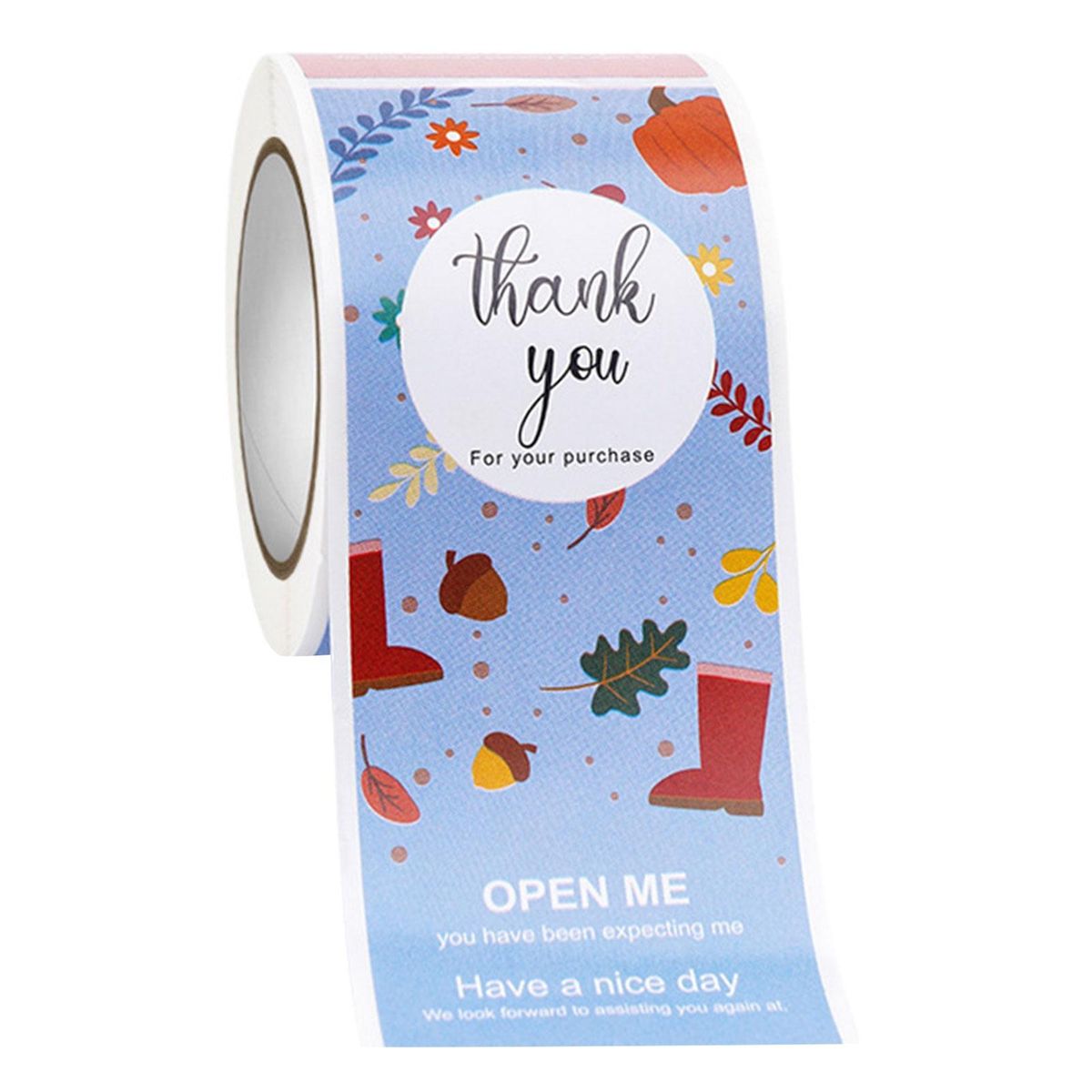 1 Roll Box Sealing Sticker Thank You Label Decal Dessert Shop Box Sealing Sticker