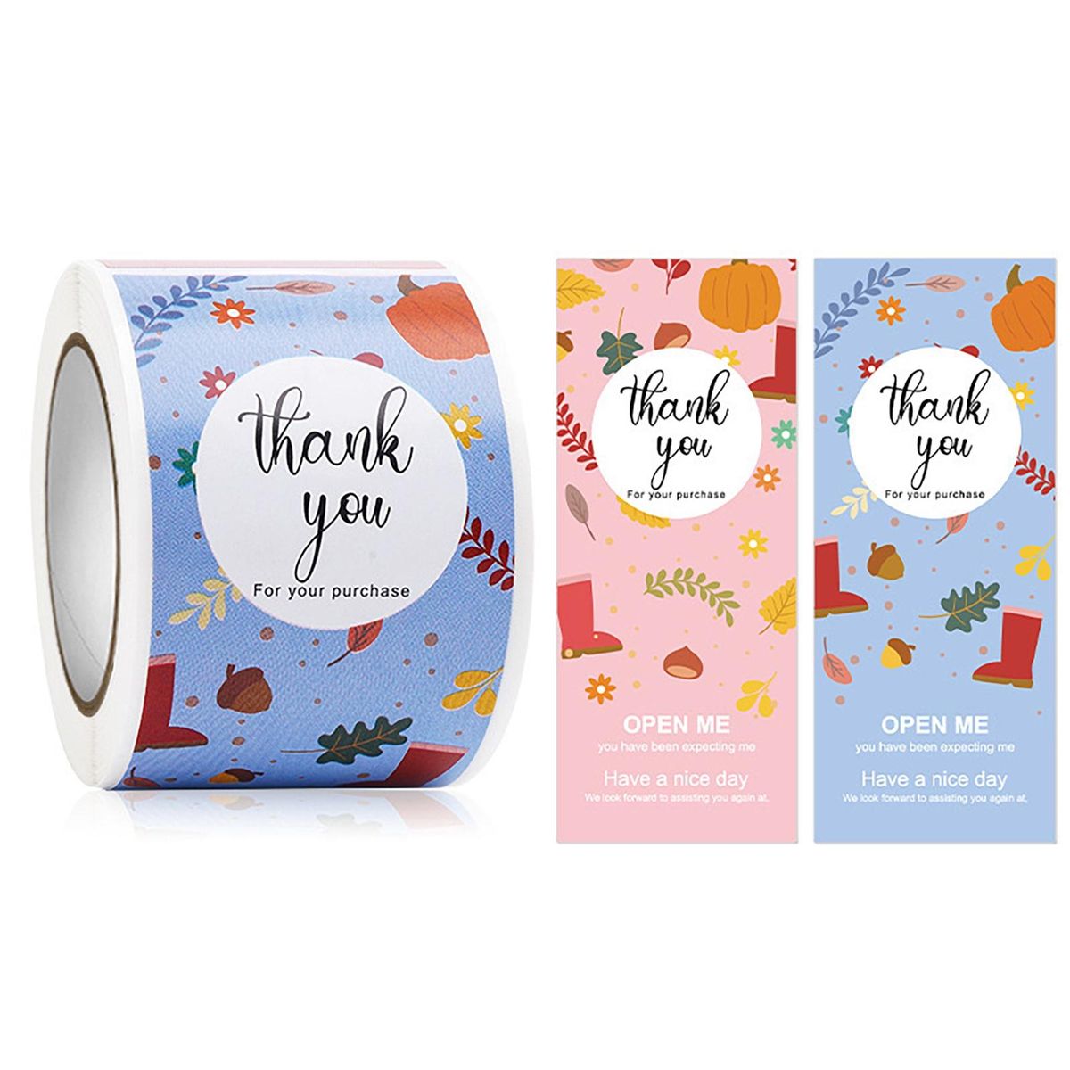 1 Roll Box Sealing Sticker Thank You Label Decal Dessert Shop Box Sealing Sticker