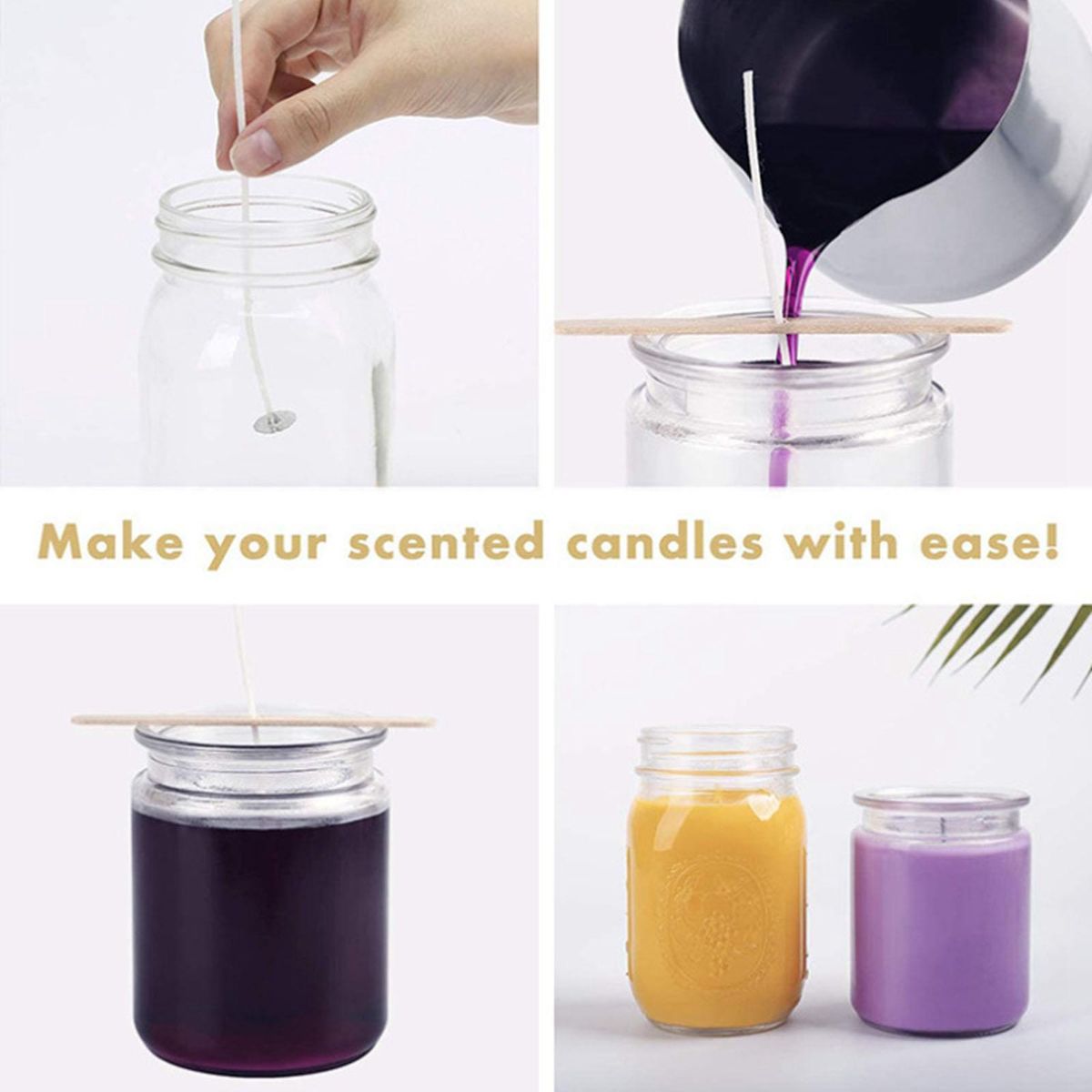 Candle Making Kit DIY Candle Candle Make Pouring Pot Wick Set 1