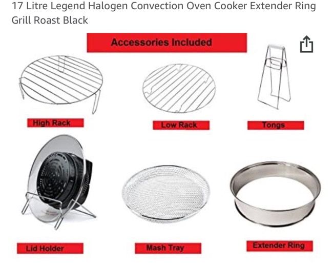 17L Multifunctional Convectional Airfryer Halogen Oven