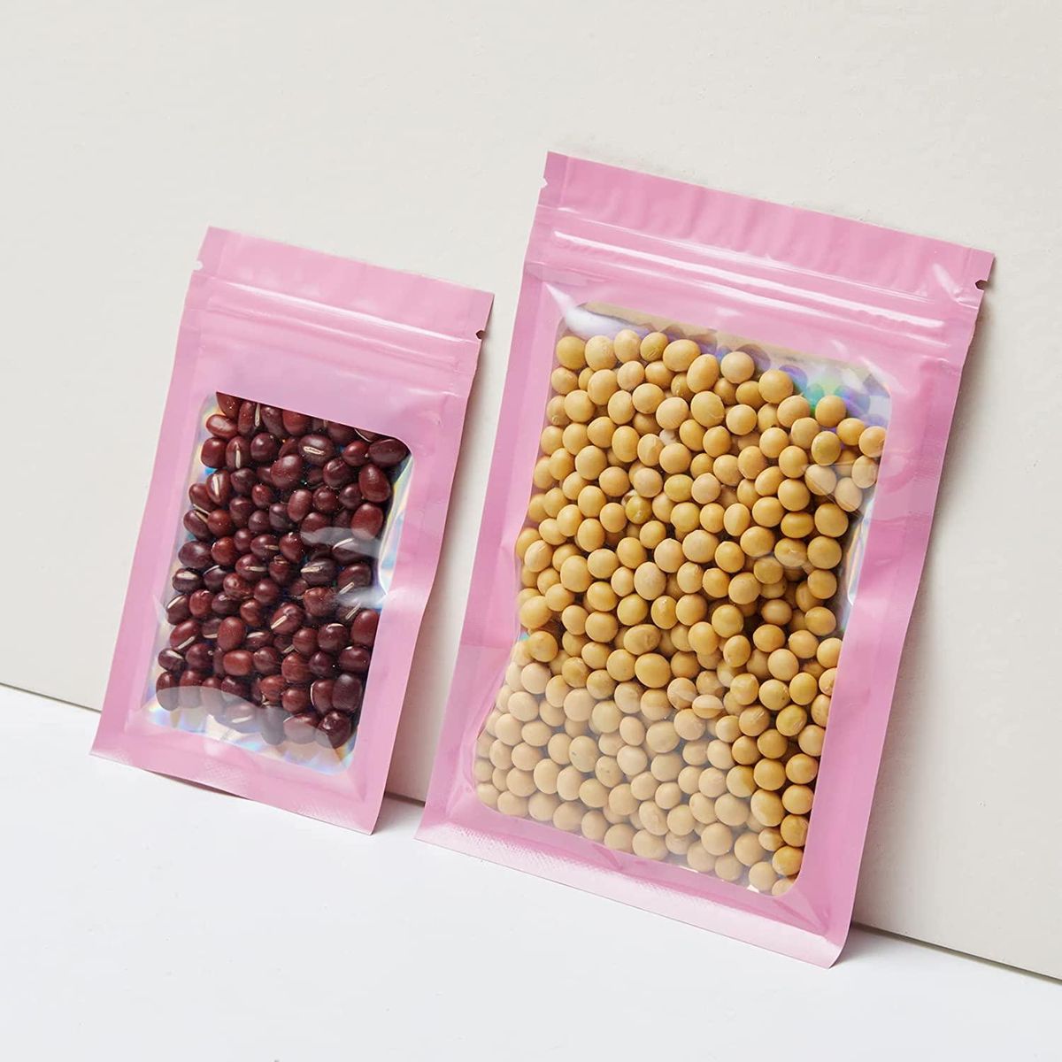 200 Pcs Smell Proof Mylar Bags Holographic Packaging Bags,