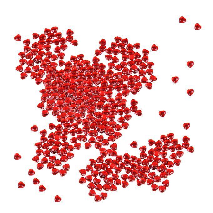 800pcs 8mm Heart Rhinestone Flatback Embellishment Wedding Decoration