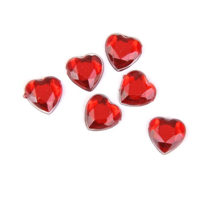800pcs 8mm Heart Rhinestone Flatback Embellishment Wedding Decoration