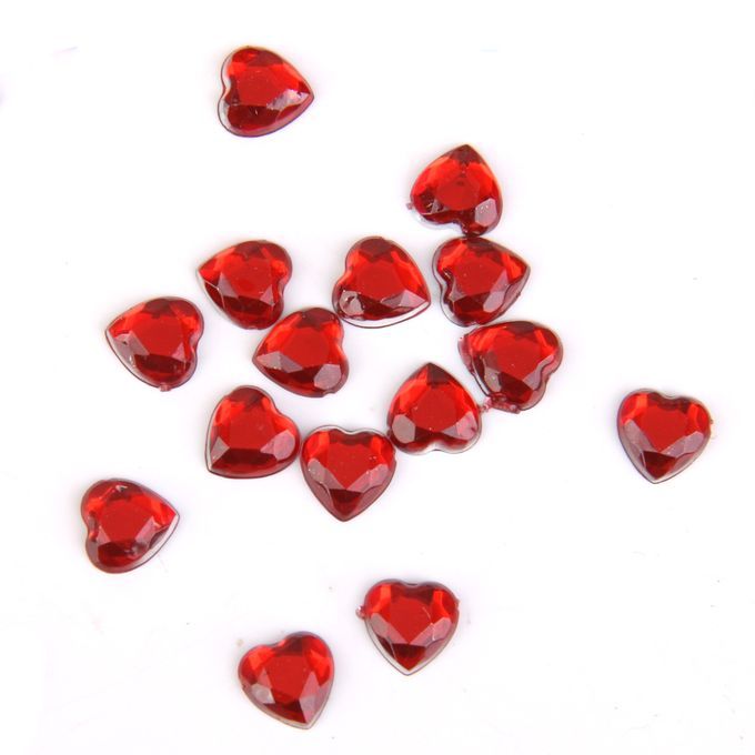 800pcs 8mm Heart Rhinestone Flatback Embellishment Wedding Decoration