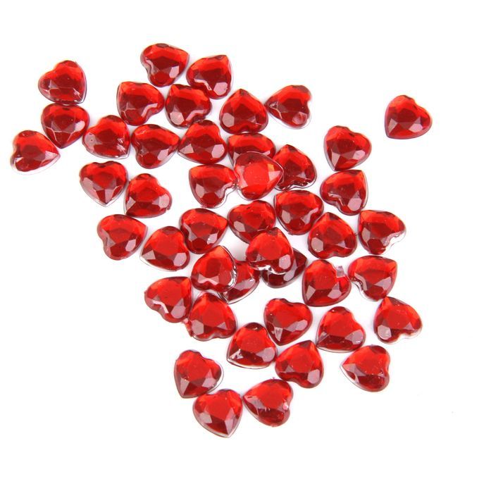 800pcs 8mm Heart Rhinestone Flatback Embellishment Wedding Decoration