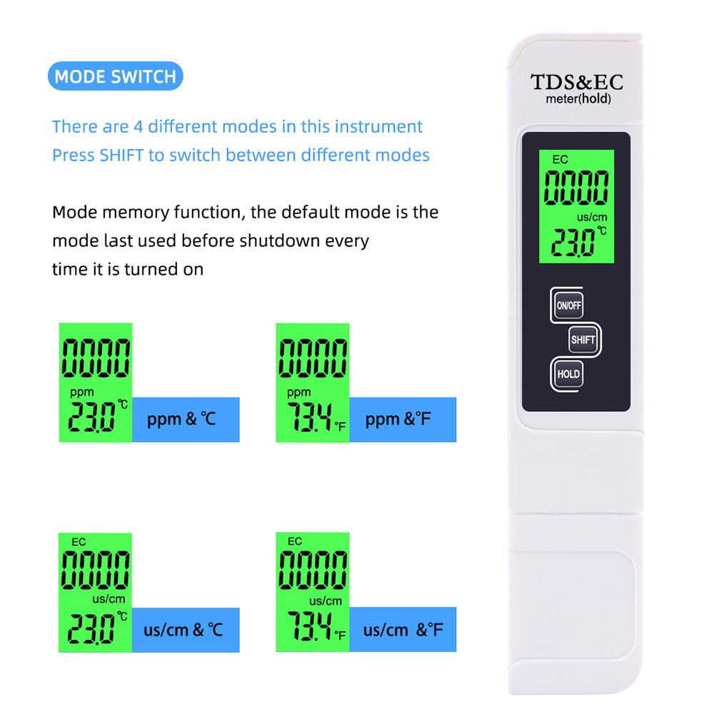 3-in-1 Multifunctional Water Quality Detector Portable TDS