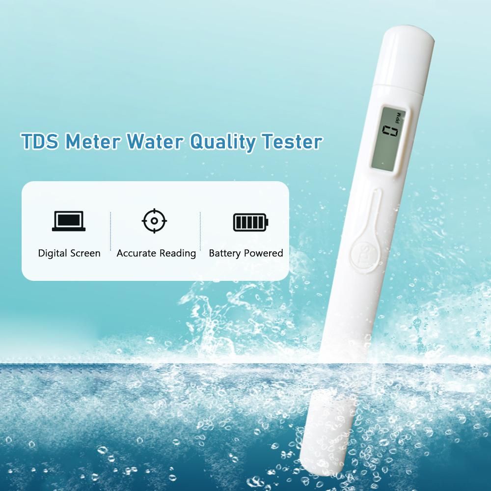 Digital TDS Meter Water Quality Tester Pen 0-9990PPM Mini Portable Water Quality Monitor Analyzer for Drinking Water Aquarium Swimming Pool Aquiculture