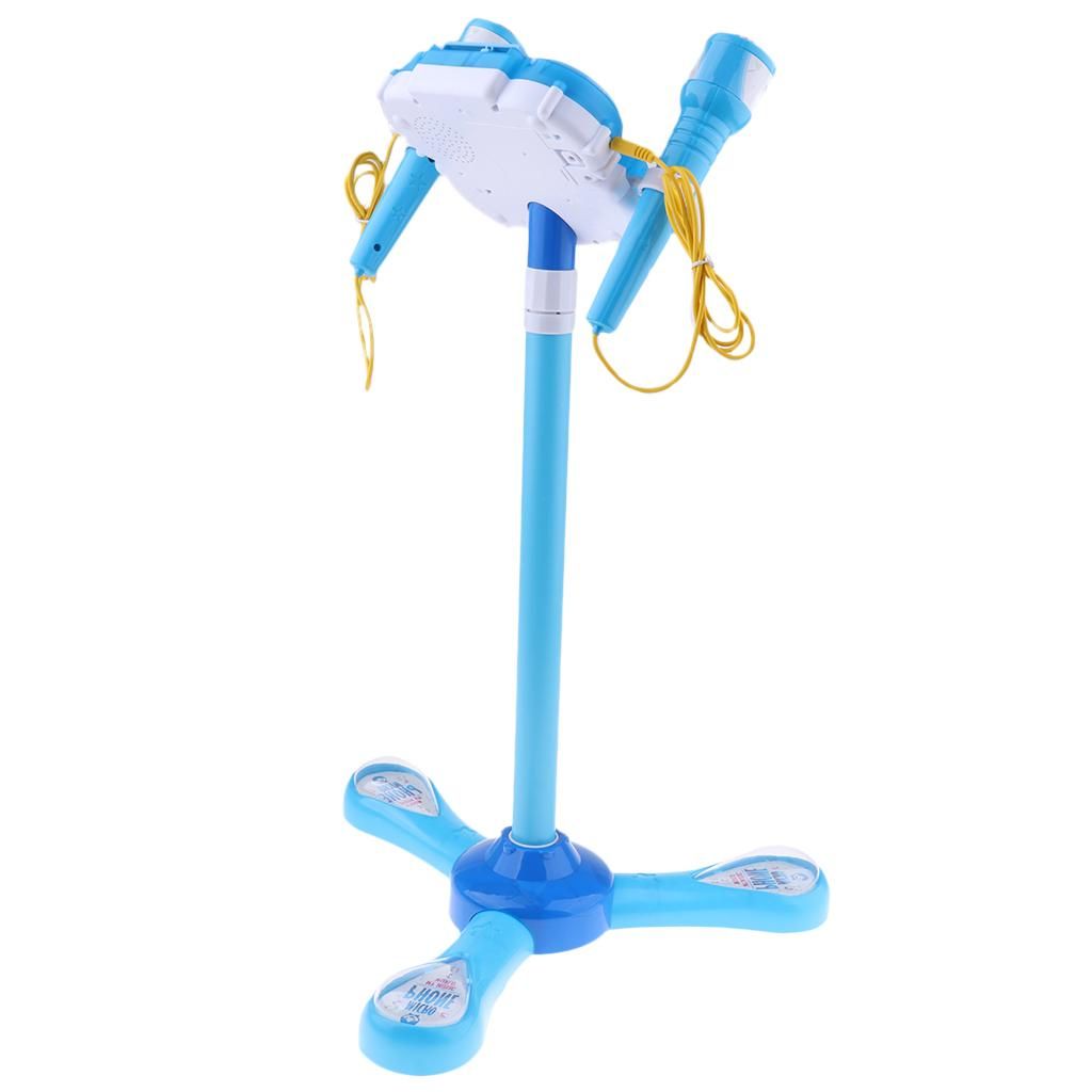 Kids Microphone Connect Smartphones 2 Microphones Singing Mic For Blue