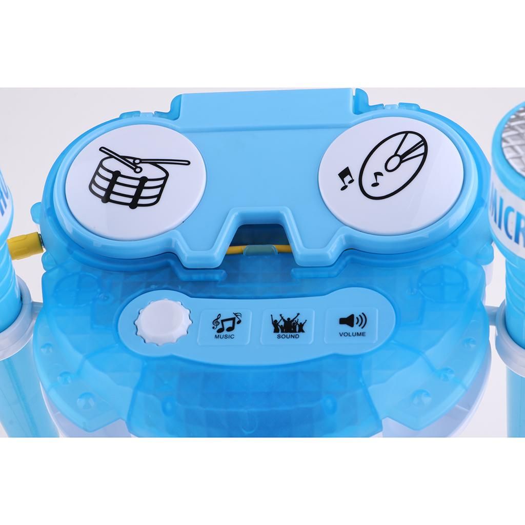 Kids Microphone Connect Smartphones 2 Microphones Singing Mic For Blue