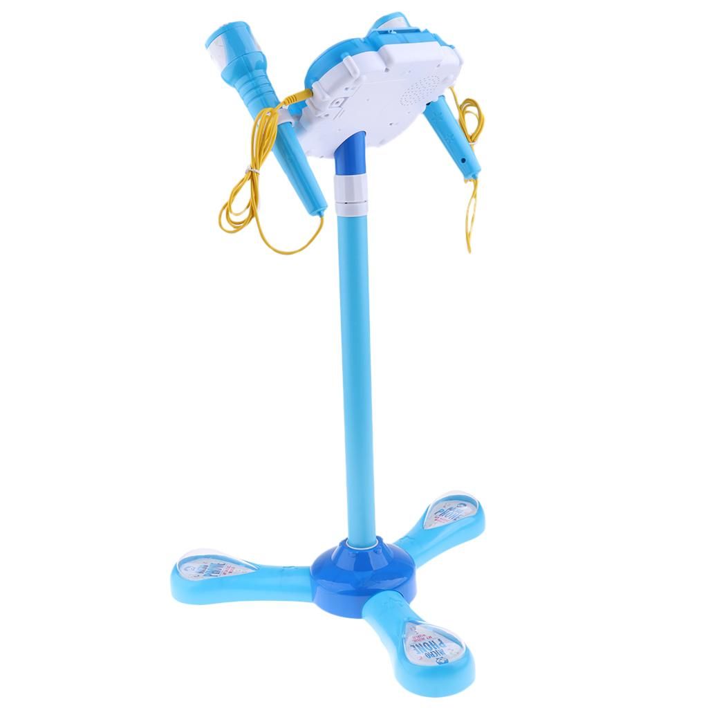 Kids Microphone Connect Smartphones 2 Microphones Singing Mic For Blue
