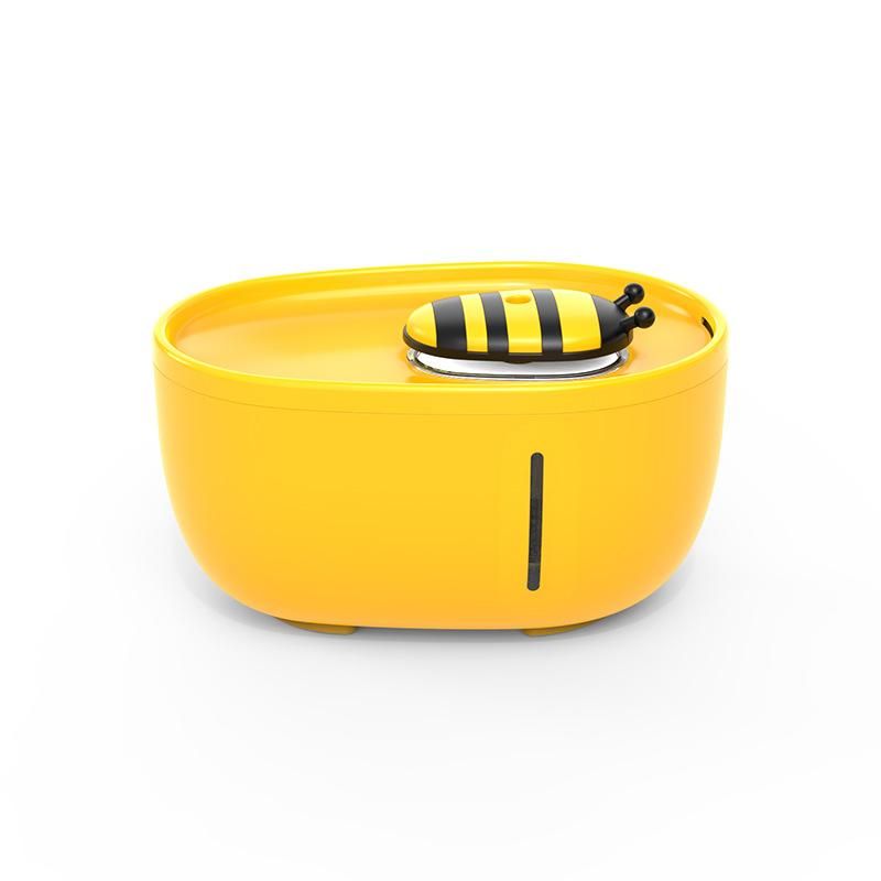 Ai Wo Little Bee Water Dispenser Cat Automatic Circulation Filtration Silent Running Water Pet Water Dispenser Cross-border Explosion Constant temperature heater (pink)