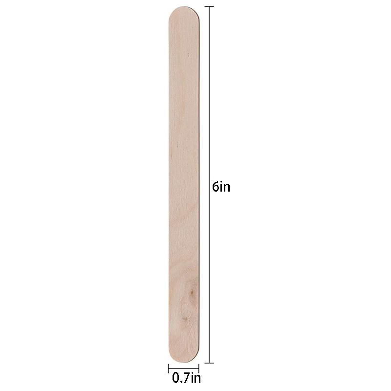 500PCS Small Wooden Board Oral Tongue Depressor DIY Craft Stick Ice Cream Stick Coffee Stirring Wood 6 Inches