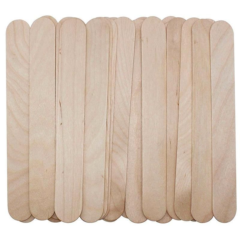 500PCS Small Wooden Board Oral Tongue Depressor DIY Craft Stick Ice Cream Stick Coffee Stirring Wood 6 Inches