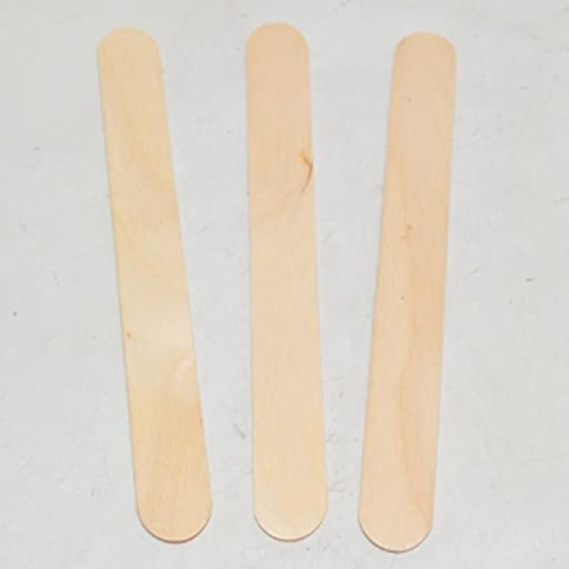 500PCS Small Wooden Board Oral Tongue Depressor DIY Craft Stick Ice Cream Stick Coffee Stirring Wood 6 Inches